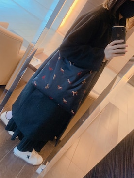 「Libra Cue（リブラ キュー）のアイテム（ステンカラーコート）」を使った、あいざわさん（レディース・157cm）の春コーディネート