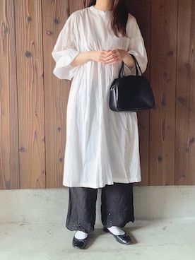 「Libra Cue（リブラ キュー）のアイテム（チュニック）」を使った、shokoさん（レディース・159cm）の秋コーディネート