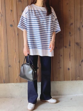 「フレアデニム」｜shokoさん（レディース・159cm）の夏コーディネート