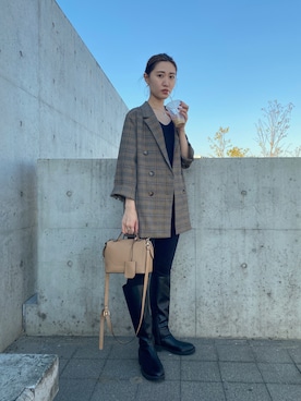 asami ogawaraさん（レディース・162cm）の秋コーディネート