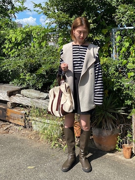 「ショート丈」｜「アイテム（テーラードジャケット、ホワイト系）」を使った、asami ogawaraさん（レディース・162cm）の秋コーディネート