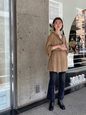 asami ogawaraさん（レディース・162cm）の秋コーディネート