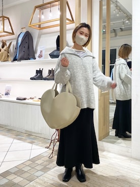 asami ogawaraさん（レディース・162cm）の冬コーディネート