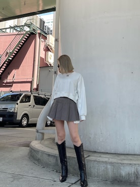 「いまどきジャケット写真」｜「アイテム（ブーツ）」を使った、ENVYM_RIKAさん（レディース・161cm）の春コーディネート