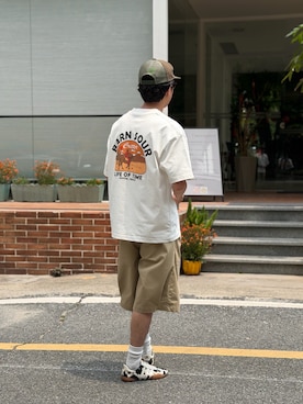 「BEAMS」｜陈百万さん（メンズ・174cm）の春コーディネート