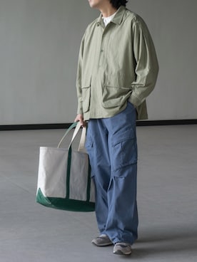 「L.L.Bean（エルエルビーン）のアイテム」を使った、陈百万さん（メンズ・174cm）の冬コーディネート