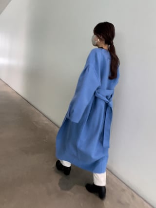 Mila Owen（ミラオーウェン）の「袖ボリューム接結ノーカラーコート 