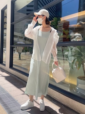 「NUN（エヌユーエヌ）のアイテム」を使った、renaさん（レディース・163cm）の夏コーディネート