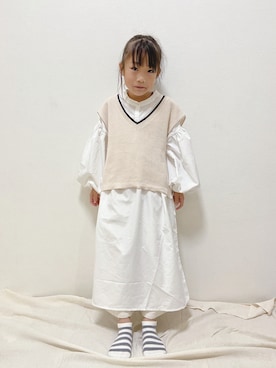 「GLOBAL WORK（グローバルワーク）のアイテム（ワンピース/ドレス）」を使った、soo&aaaさん（キッズ・110cm）の秋コーディネート
