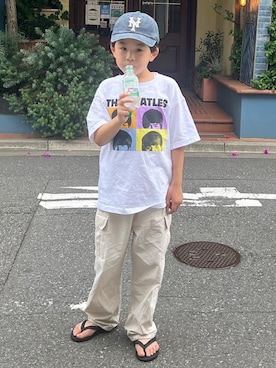 「CIAOPANIC TYPY（チャオパニックティピー）のアイテム（サンダル）」を使った、haruru1225さん（キッズ・135cm）の夏コーディネート