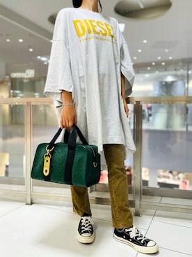 「チャックテイラー」｜「アイテム（ワンピース/ドレス）」を使った、morimiiiさん（レディース・155cm）の秋コーディネート