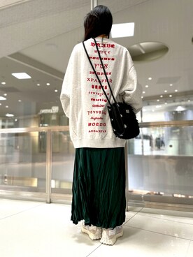 「DIESEL（ディーゼル）のアイテム（スカート）」を使った、morimiiiさん（レディース・155cm）の秋コーディネート