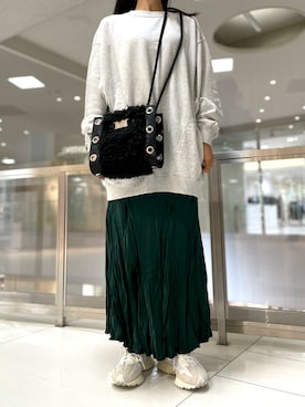 「DIESEL（ディーゼル）のアイテム（スカート）」を使った、morimiiiさん（レディース・155cm）の秋コーディネート