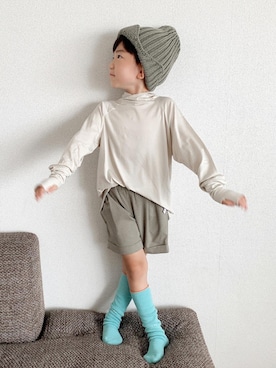 「こども ビームス（コドモビームス）のアイテム（パンツ）」を使った、りく・みさき・母さん（キッズ・159cm）の夏コーディネート