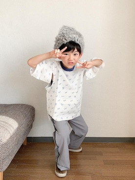 「こども ビームス（コドモビームス）のアイテム（パンツ）」を使った、りく・みさき・母さん（キッズ・159cm）の秋コーディネート