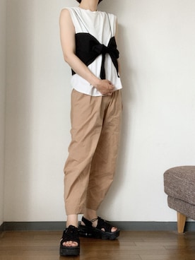 「アイテム（パンツ）」を使った、りく・みさき・母さん（レディース・159cm・30代）の夏コーディネート