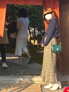 「Aラインスカート」｜「アイテム（ニット/セーター）」を使った、みさん（レディース・152cm）の秋コーディネート