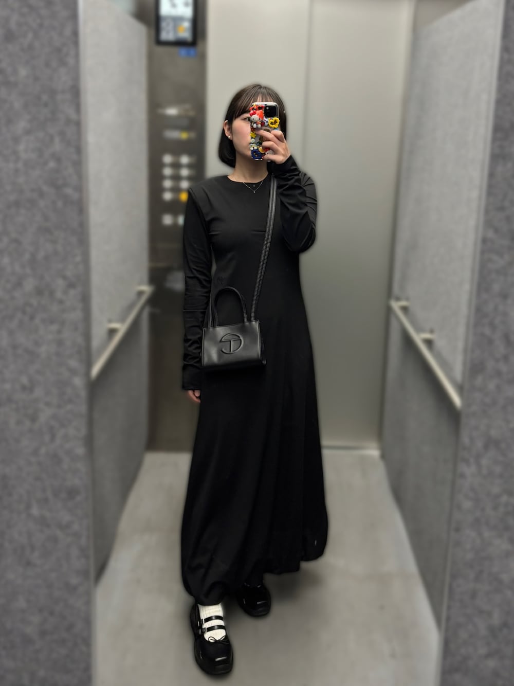 「AKIKOAOKIの別注Gisell（その他シューズ、ブラック系）」を使った、^.  ̫ .^♡さん（レディース・154cm）の春コーディネートの1枚目の写真