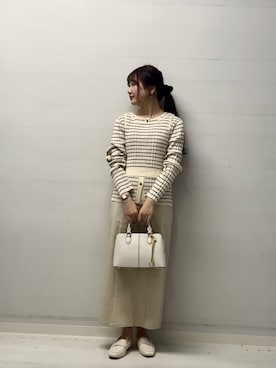 里沙子さん（レディース・156cm）の冬コーディネート