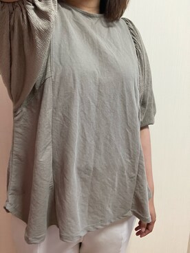 「EASEBLUE（イーズブルー）のアイテム（トップス）」を使った、nico¨̮さん（レディース・168cm）の夏コーディネート