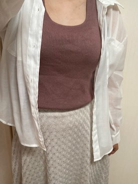 「WORKS（ワークス）のアイテム」を使った、nico¨̮さん（レディース・168cm）の夏コーディネート