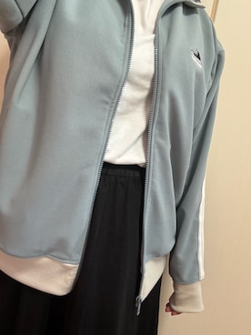 「アイテム（ジャージ）」を使った、nico¨̮さん（レディース・168cm）の冬コーディネート