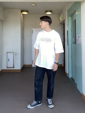 「BEN DAVIS（ベンデイビス）のアイテム（Tシャツ/カットソー）」を使った、RAIMさん（メンズ・170cm）の秋コーディネート