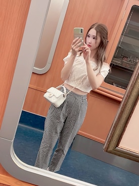 「DRESKIP（ドレスキップ）のアイテム（パンツ）」を使った、fuuさん（レディース・158cm）の夏コーディネート