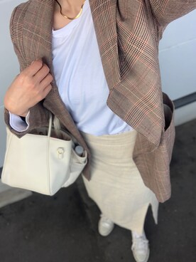 「AVAN LILY（アヴァンリリィ）のアイテム（ジャケット/アウター）」を使った、bubuさん（レディース・163cm）の春コーディネート