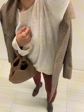 「AVAN LILY（アヴァンリリィ）のアイテム（ジャケット/アウター）」を使った、bubuさん（レディース・163cm）の秋コーディネート