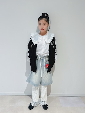 「アイテム（ジャージ）」を使った、あんじゅさん（キッズ・154cm）の秋コーディネート