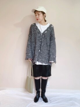 あんじゅさん（レディース・159cm）の冬コーディネート