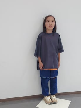 「GRISの9,240/M(120-135)/PARK（Tシャツ/カットソー）」を使った、たろうさん（キッズ・132cm・10代）の夏コーディネート
