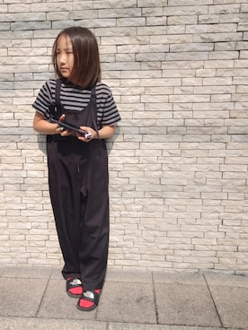 「アイテム（オールインワン・サロペット）」を使った、たろうさん（キッズ・132cm・10代）の夏コーディネート