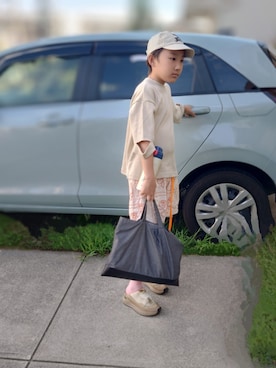 「アイテム（バッグ）」を使った、たろうさん（キッズ・132cm）の夏コーディネート