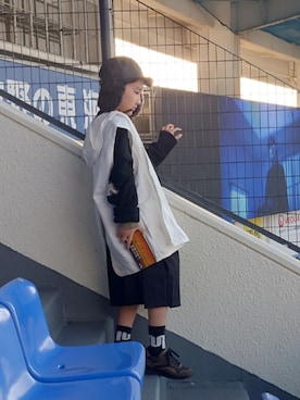 「アイテム（ソックス/靴下）」を使った、たろうさん（キッズ・134cm）の秋コーディネート