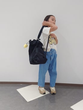 「アイテム（デニムパンツ）」を使った、たろうさん（キッズ・134cm・10代）の秋コーディネート