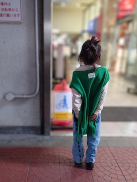 「no brand（ノーブランド）のアイテム（シューズ）」を使った、たろうさん（キッズ・120cm）の春コーディネート