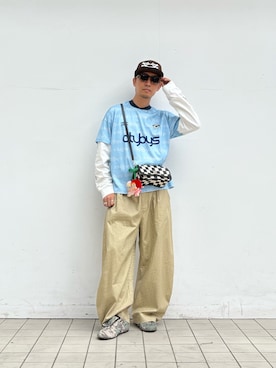 「UMBRO（アンブロ）のアイテム」を使った、macky☺︎さん（メンズ・172cm）の夏コーディネート