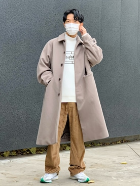 「ami（アミ）のアイテム」を使った、macky☺︎さん（メンズ・172cm）の冬コーディネート