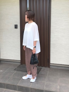 「LUCA/LADY LUCK LUCA（ルカ/レディラックルカ）のアイテム（パンツ）」を使った、ぐっさんさん（レディース・166cm）の夏コーディネート