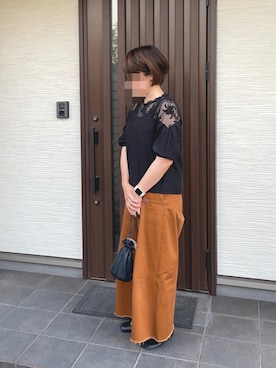 「LUCA（ルカ）のアイテム」を使った、ぐっさんさん（レディース・166cm）の秋コーディネート