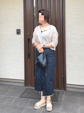 「LUCA/LADY LUCK LUCA（ルカ/レディラックルカ）のアイテム（スカート）」を使った、ぐっさんさん（レディース・166cm）の春コーディネート