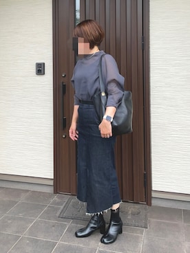 「LUCA/LADY LUCK LUCA（ルカ/レディラックルカ）のアイテム（スカート）」を使った、ぐっさんさん（レディース・166cm）の秋コーディネート