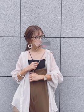 「CAPRICIEUX LE'MAGE（カプリシューレマージュ）のアイテム（オールインワン・サロペット）」を使った、ねずさん（レディース・163cm）の秋コーディネート