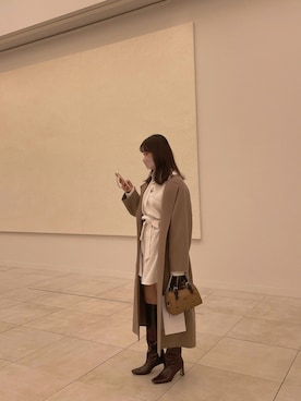 「ブーツスタイル」｜「アイテム（シャツワンピース）」を使った、  aiさん（レディース・158cm）の秋コーディネート