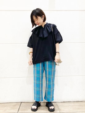 「Green　Parks（グリーンパークス）のアイテム」を使った、yurioneさん（レディース・154cm・40代）の夏コーディネート