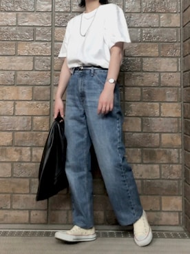 「CONVERSE（コンバース）のconverse（コンバース） ALL STAR OX（オールスターOX）（スニーカー）」を使った、湯気さん（レディース・153cm）の夏コーディネート