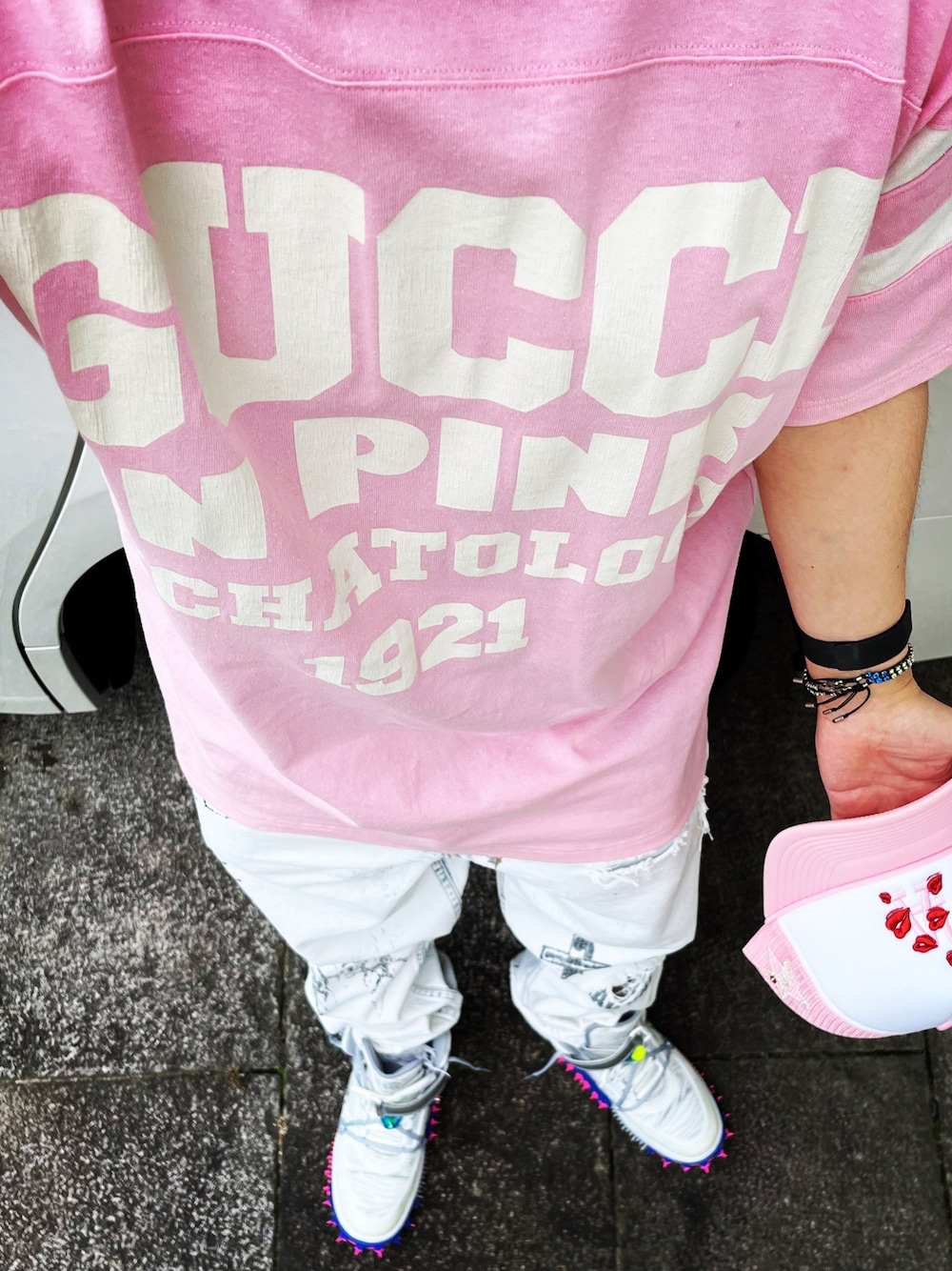 GUCCIのTシャツ/カットソー（ピンク系）を使った人気