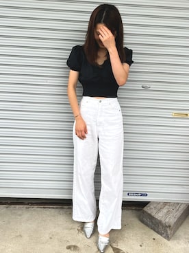「GRL（グレイル）のアイテム（パンプス）」を使った、mさん（レディース・150cm）の夏コーディネート